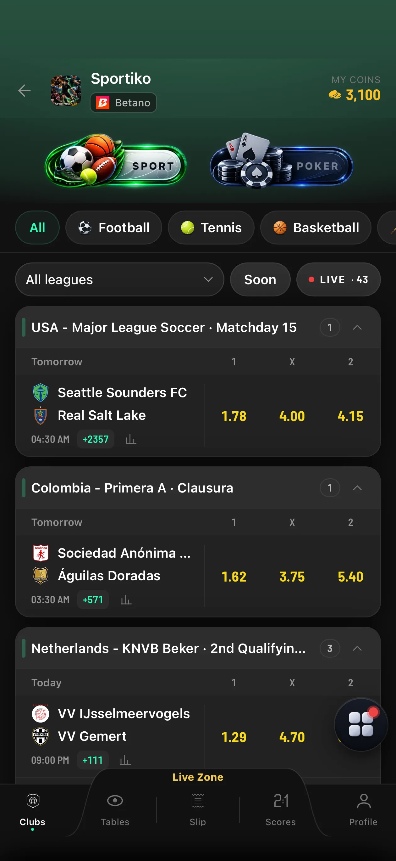 Sportiko — Sport & poker