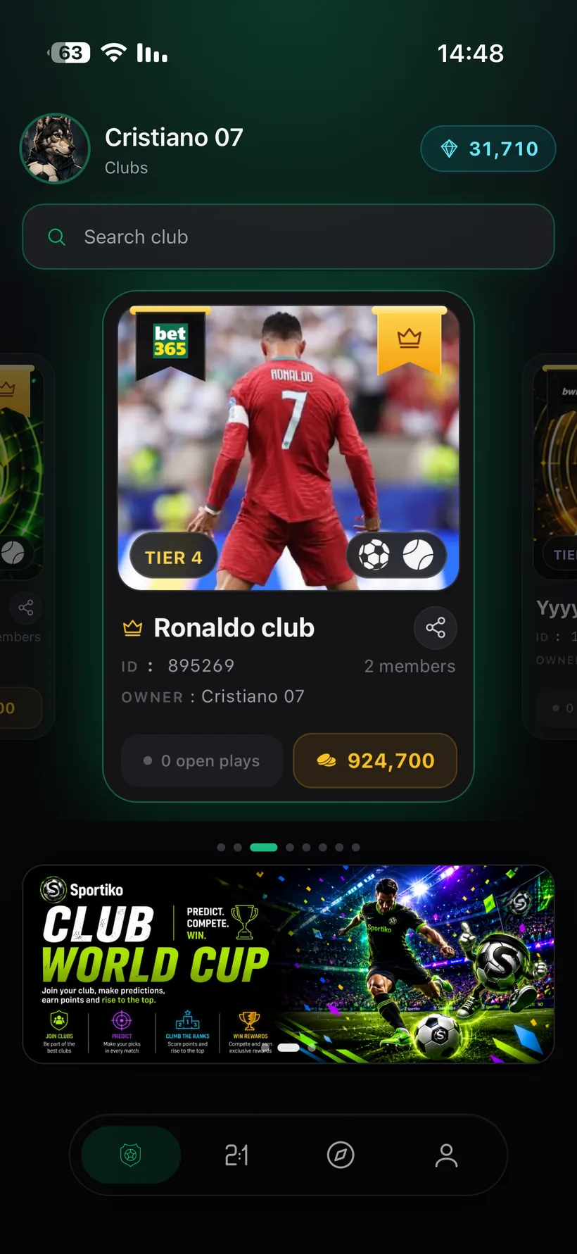Sportiko app — your club