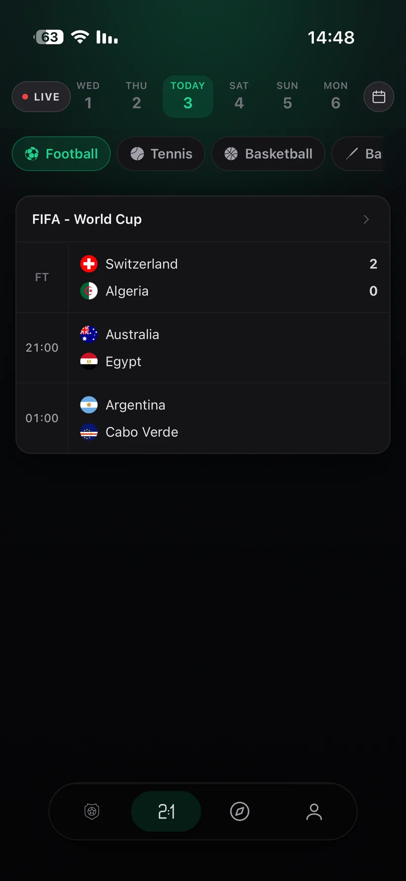 Sportiko — Live scores
